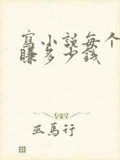 写小说每个月能赚多少钱