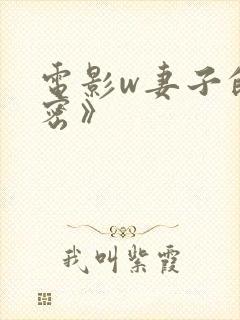 电影w妻子的秘密》