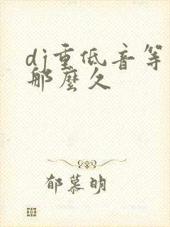 dj重低音等你那么久