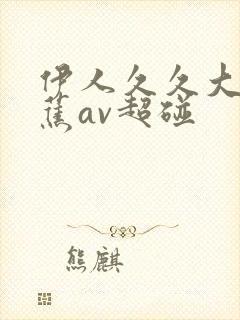 伊人久久大香线蕉av超碰