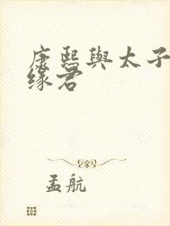 康熙与太子妃半缘君封面