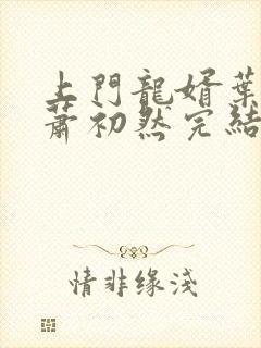 上门龙婿叶辰,萧初然完结版