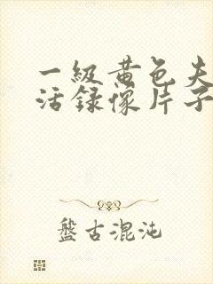 一级黄色夫妻生活录像片子封面