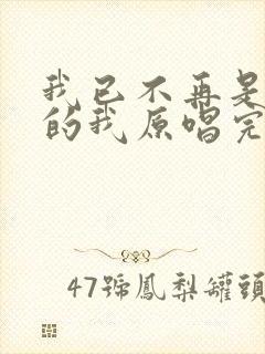 我已不再是当年的我原唱完整版