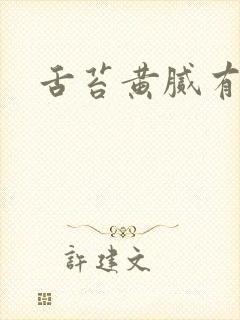 舌苔黄腻有齿痕