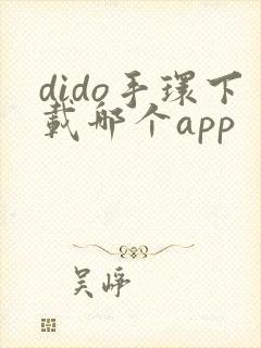 dido手环下载哪个app封面
