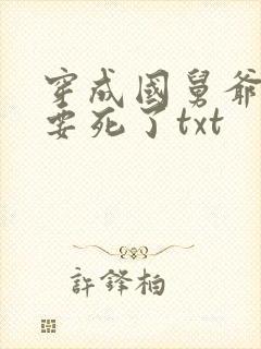 穿成国舅爷后我要死了txt