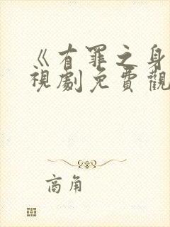 《有罪之身》电视剧免费观看