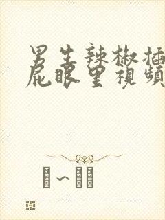 男生辣椒插女生屁眼里视频