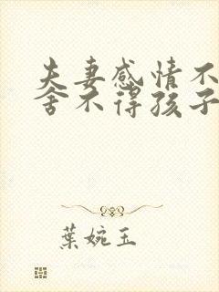 夫妻感情不合又舍不得孩子怎么办封面