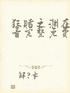 狂赌之渊在线观看完整免费高清