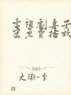 电视剧妻子的秘密免费播放