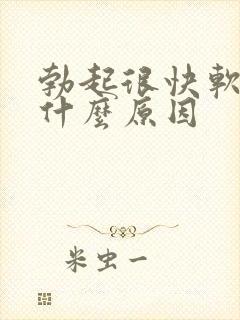 勃起很快软了是什么原因封面