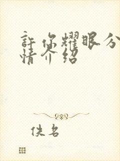 许你耀眼分集剧情介绍