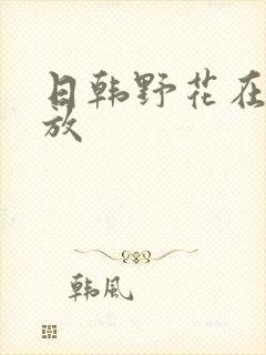 日韩野花在线播放封面