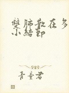 双肺散在多发微小结节