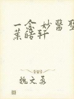 一念 妙医圣手叶皓轩封面