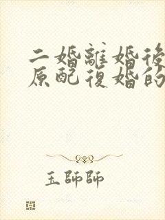 二婚离婚后又和原配复婚的封面