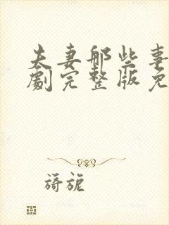 夫妻那些事电视剧完整版免费观看