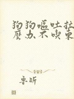 狗狗呕吐拉稀怎么办不吃东西