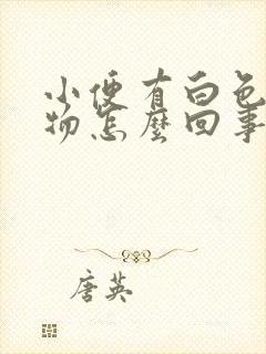 小便有白色沉淀物怎么回事