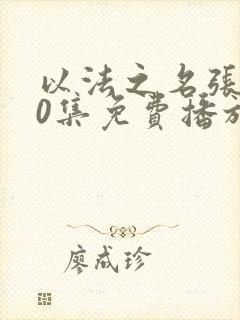 以法之名张译40集免费播放电视剧封面