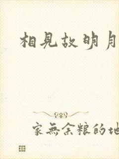相见故明月封面