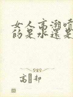 女人高潮喷出来的是水还是尿液呢