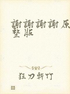 谢谢谢谢原唱完整版封面