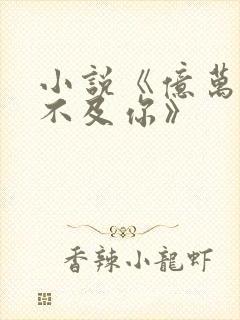 小说《亿万星辰不及你》封面