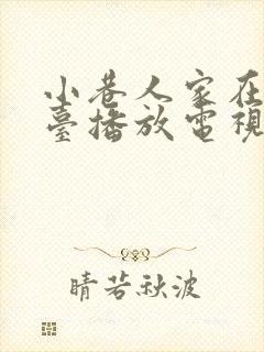 小巷人家在哪个台播放电视剧封面