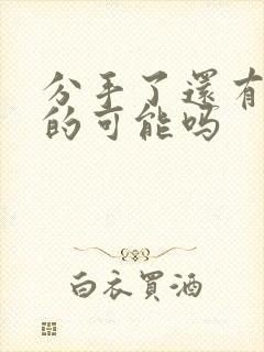 分手了还有复合的可能吗封面