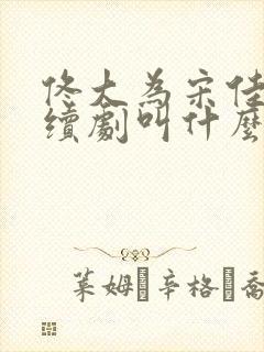 佟大为宋佳的连续剧叫什么