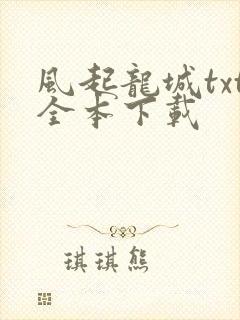 风起龙城txt全本下载封面