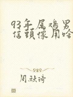 93年属鸡男微信头像用啥好