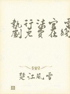 执行法官 电视剧免费在线观看