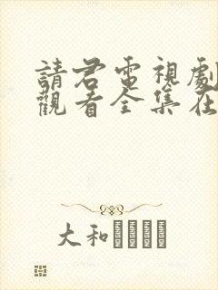 请君电视剧免费观看全集在线播放