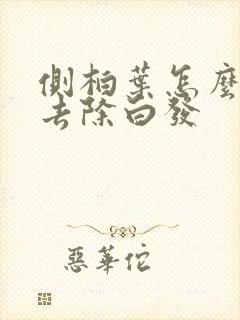 侧柏叶怎么可以去除白发