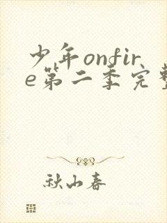 少年onfire第二季完整版高清