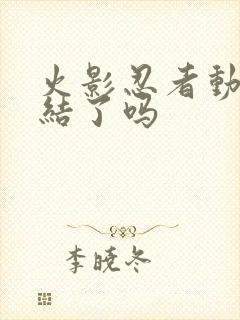 火影忍者动漫完结了吗