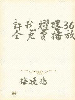 许我耀眼36集全免费播放