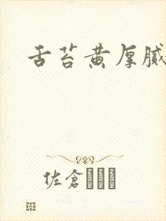 舌苔黄厚腻口干封面