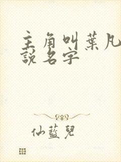 主角叫叶凡的小说名字