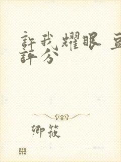 许我耀眼 豆瓣评分