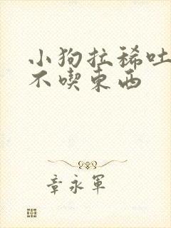 小狗拉稀吐黄水不吃东西