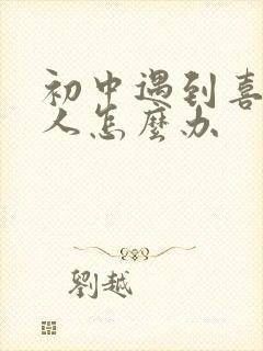 初中遇到喜欢的人怎么办