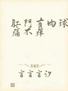 肛门有肉球但不痛不痒封面