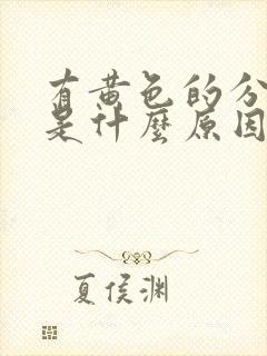 有黄色的分泌物是什么原因