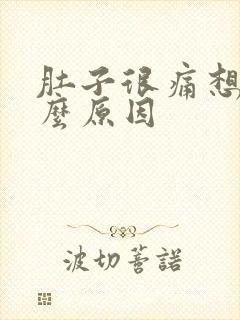 肚子很痛想吐什么原因