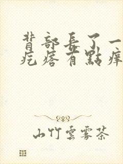 背部长了一个肉疙瘩有点痒是什么问题封面